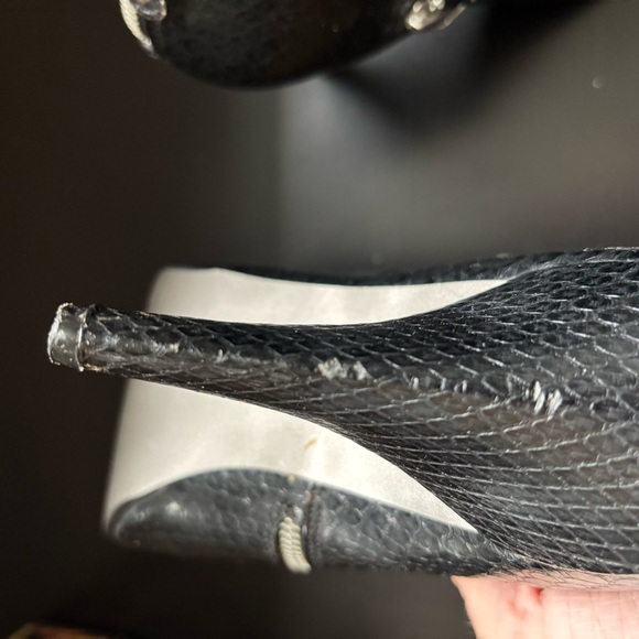 XOXO Black Textured Women's Heels with zippers - Picture 10 of 10